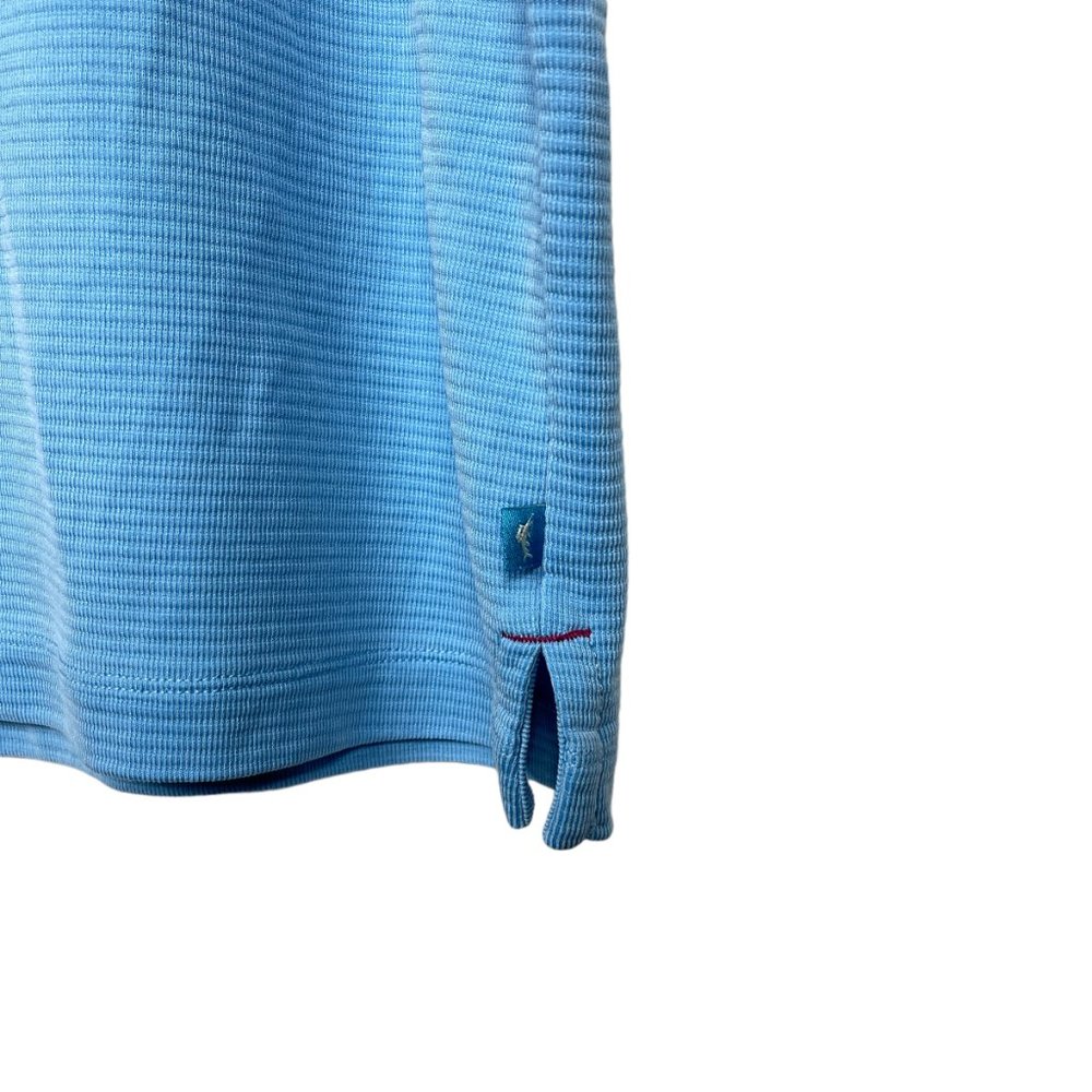 Tommy Bahama Polo Island Zone Mens L Short Sleeve Light Blue Soft Cotton - Picture 7 of 7
